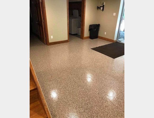 Indoor epoxy flooring finish